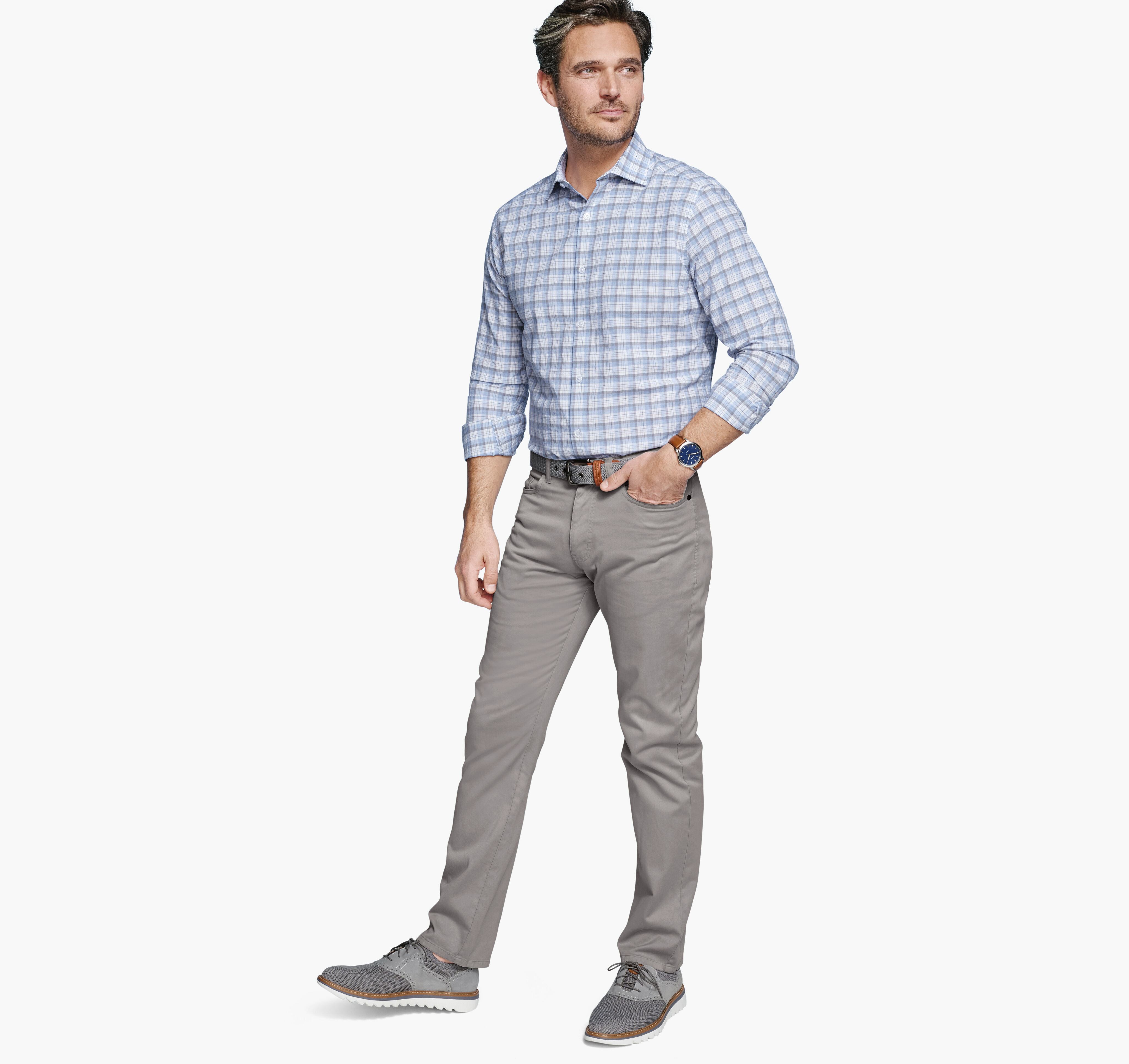 Linen-Blend Dress Shirt