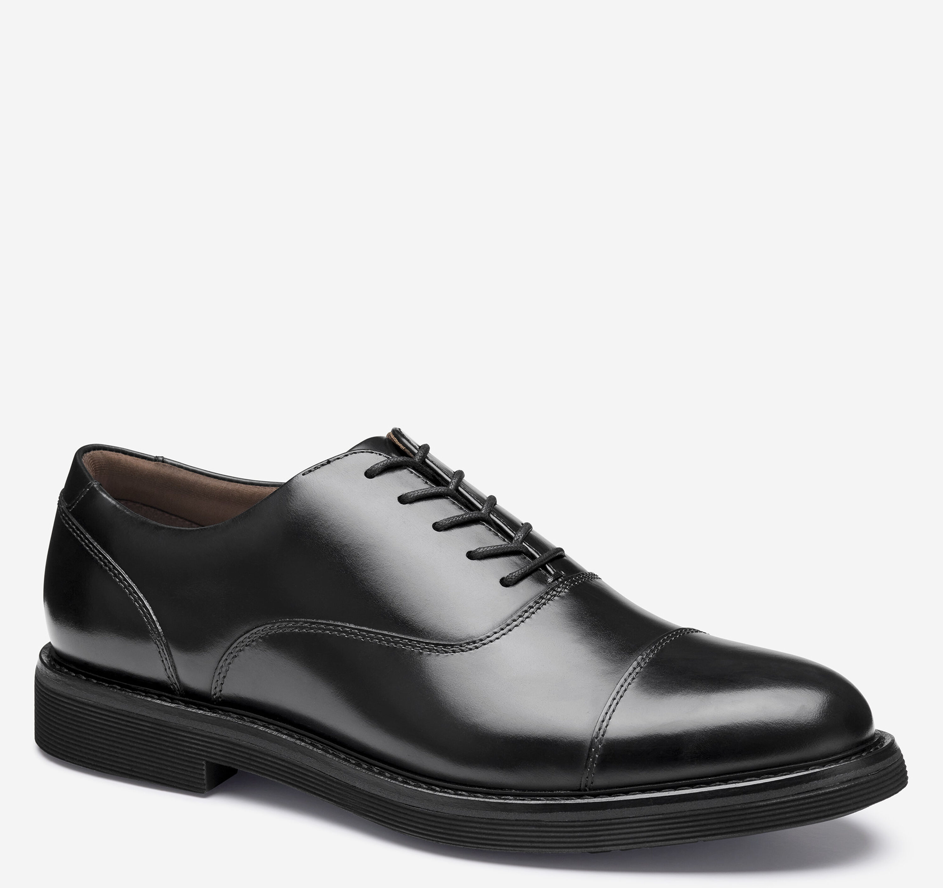 black cap toe dress shoes Paul Parkman Captoe Oxfords Black Dress Shoes (ID#78RG61) – PAUL PARKMAN®  Handmade Shoes main image 1