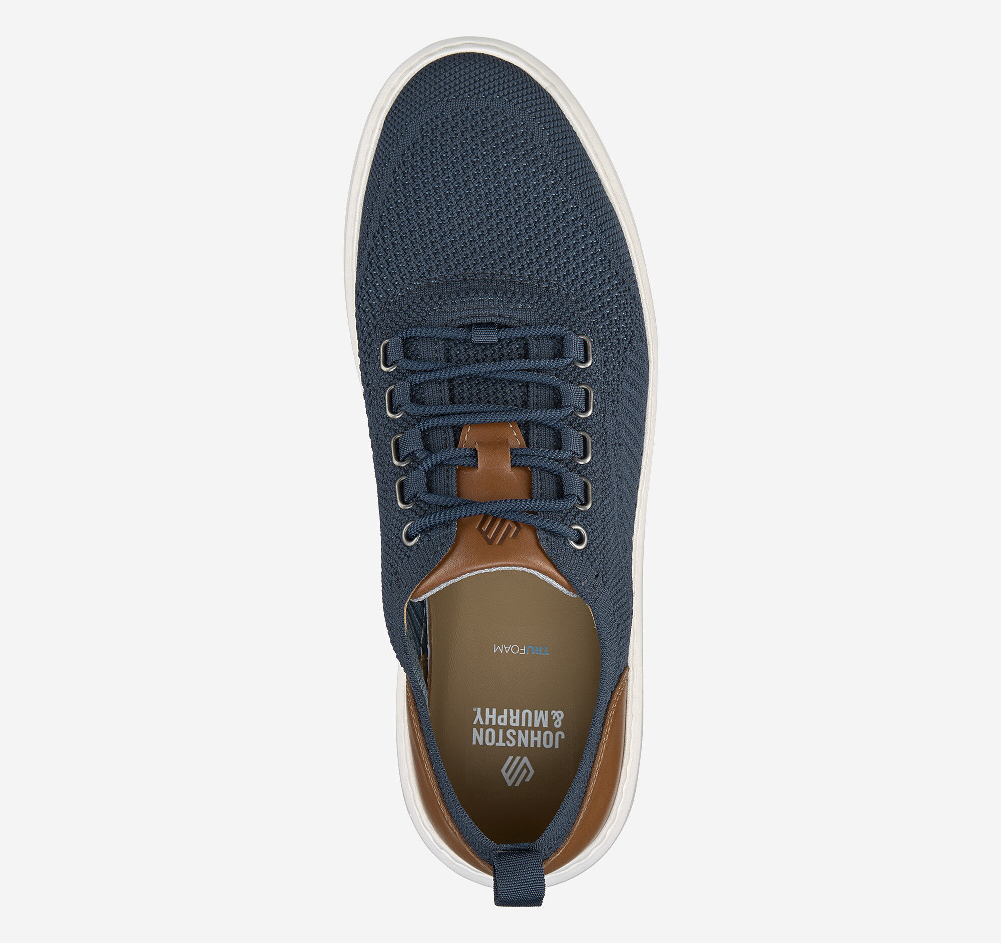 Men's Anders Knit U-Throat in Navy Knit | Johnston & Murphy