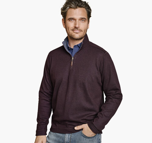 Icon Reversible Solid Quarter-Zip - Burgundy/Blue