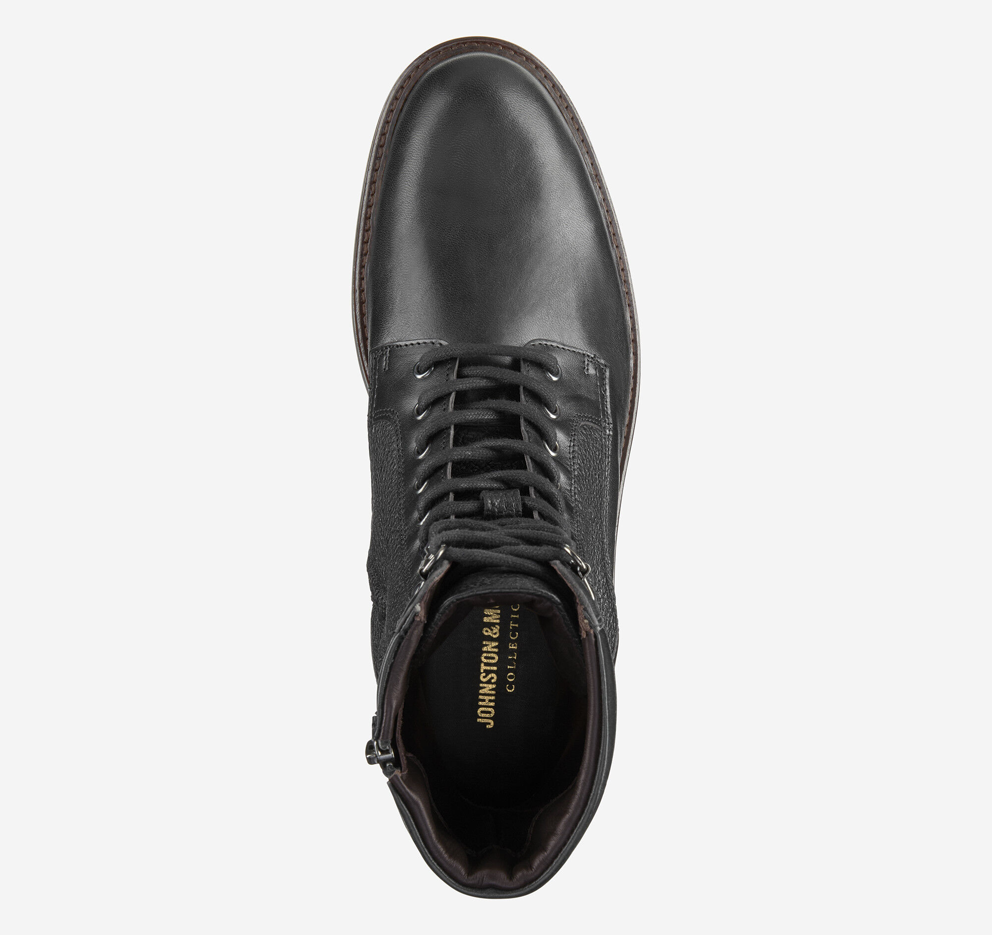 Men's Latham Plain Toe Boot in Black European Calfskin | Johnston