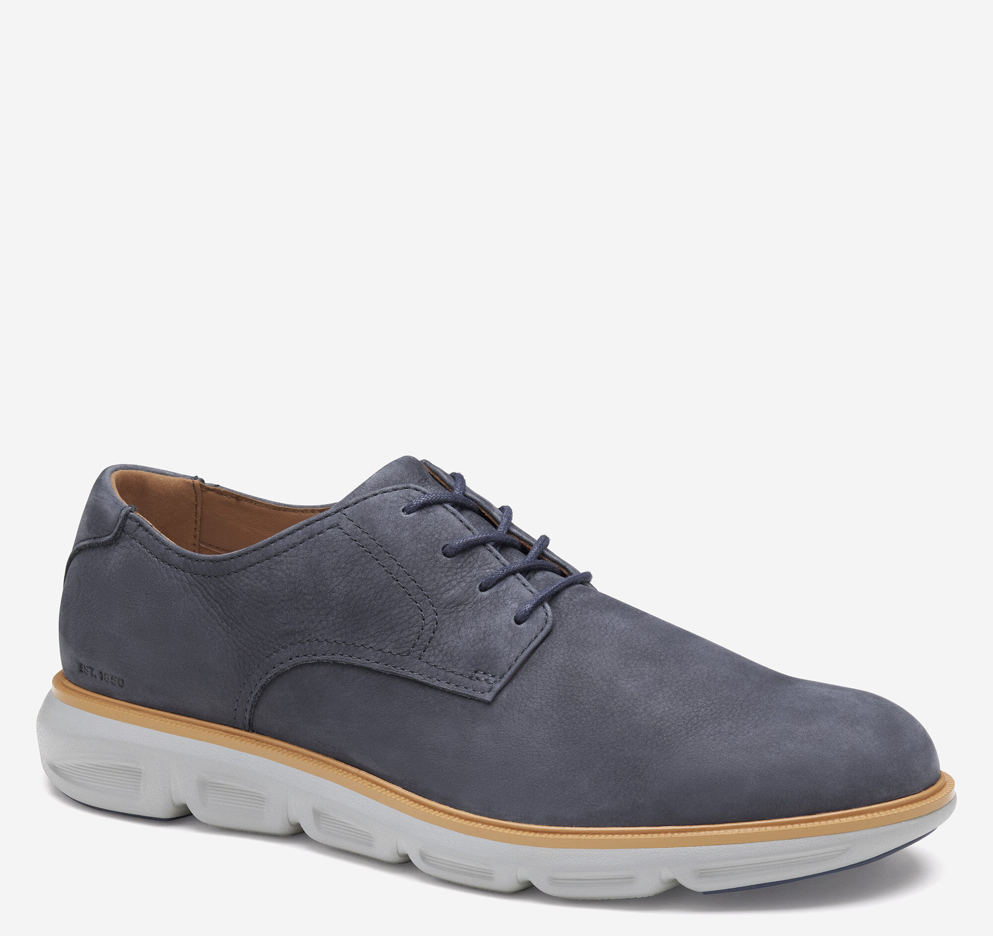 Men's Larkin Plain Toe in Navy Nubuck | Johnston & Murphy
