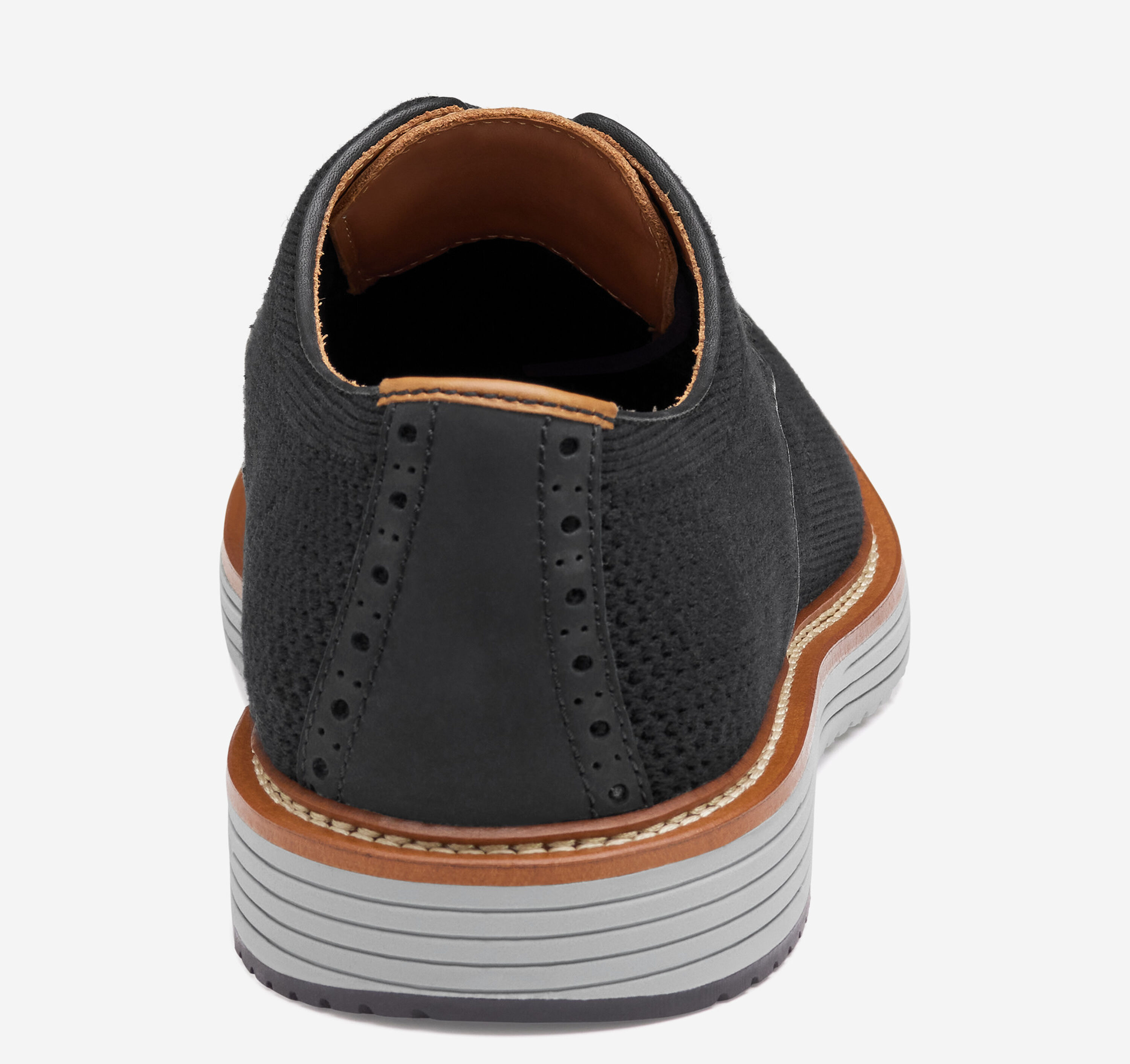 Johnston & Murphy Men's Upton Knit Wingtip - Black Knit - 9