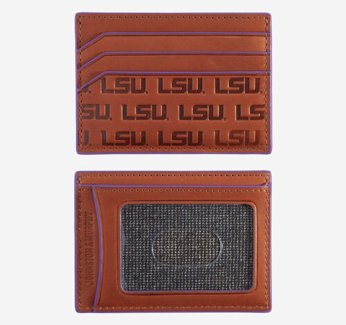 Collegiate Embossed Weekender Wallet - LSU - Tan Full Grain