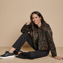 Brushed Leopard-Print Bomber image number null