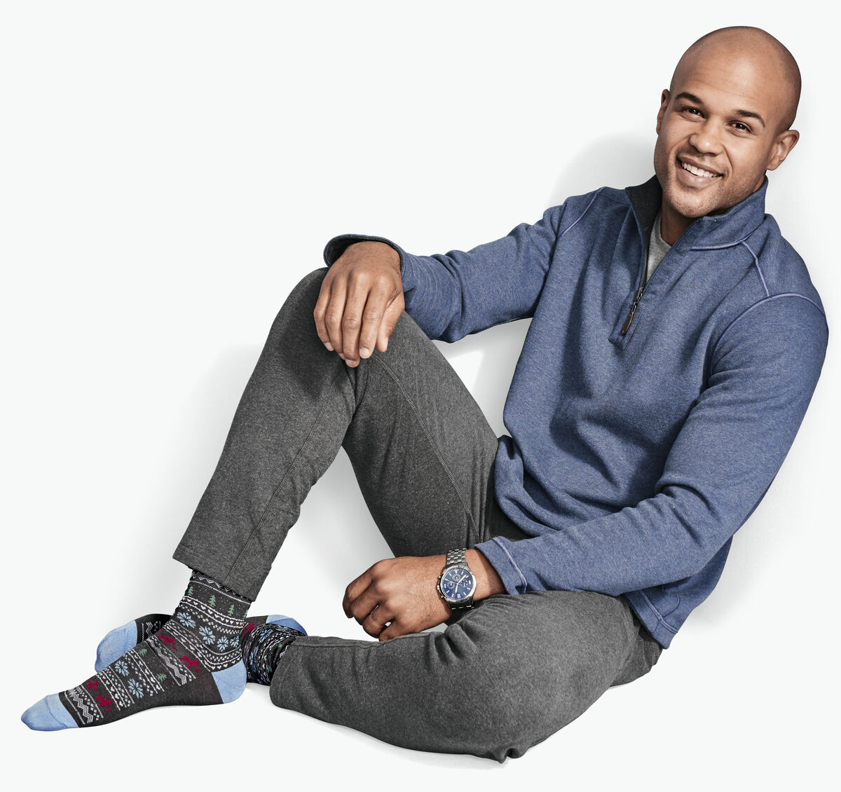 Reversible Solid Quarter-Zip image number null