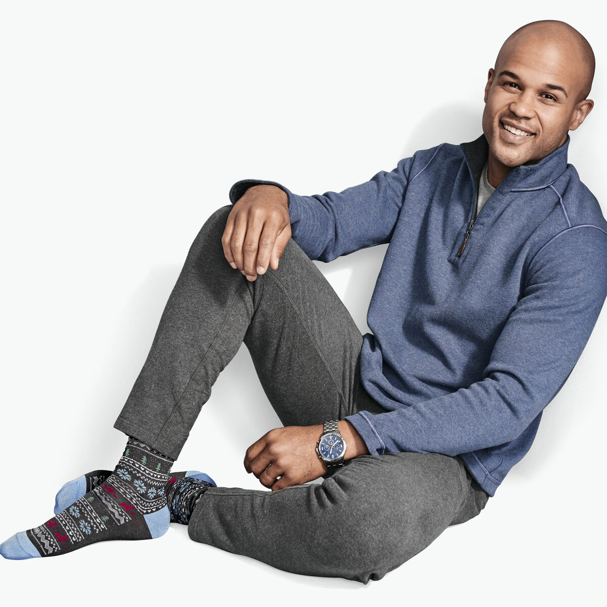 Reversible Solid Quarter-Zip image number null