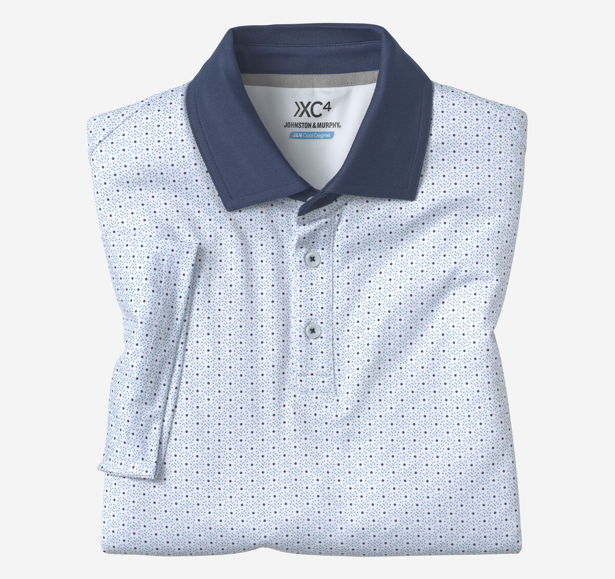 XC4&reg; Performance Solid-Collar Print Polos + Cool Degree&trade; image number null