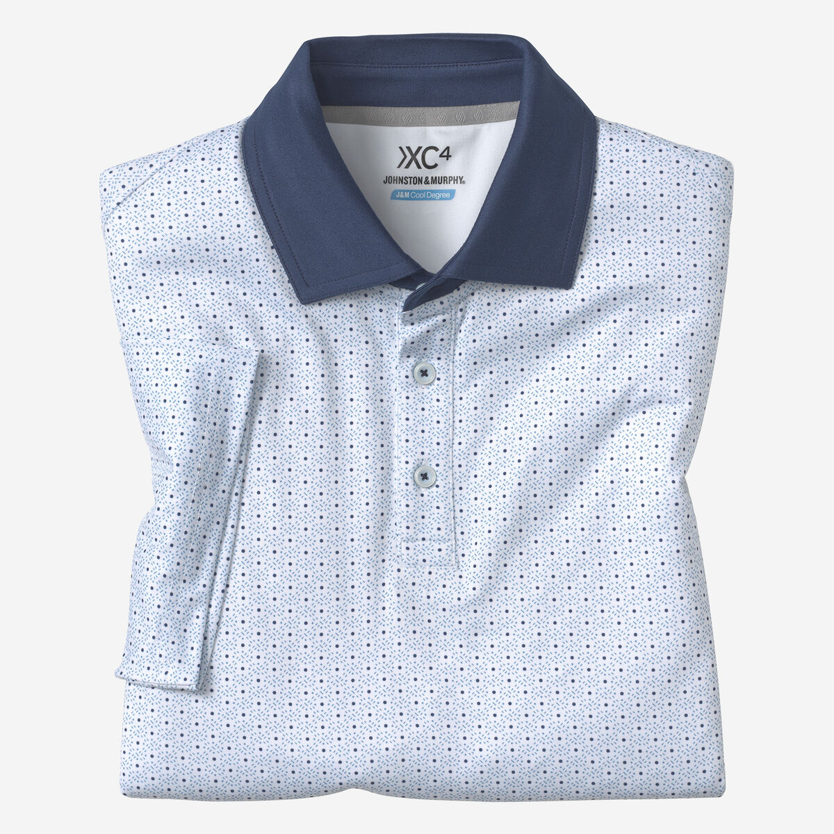 XC4® Performance Solid-Collar Print Polos + Cool Degree™ image number null