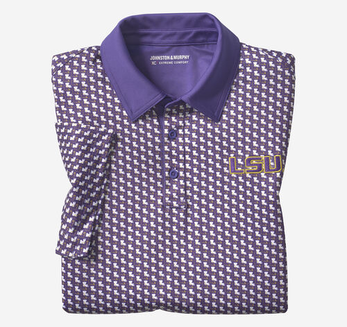 Collegiate XC+&trade; State Print Polo - LSU - Purple