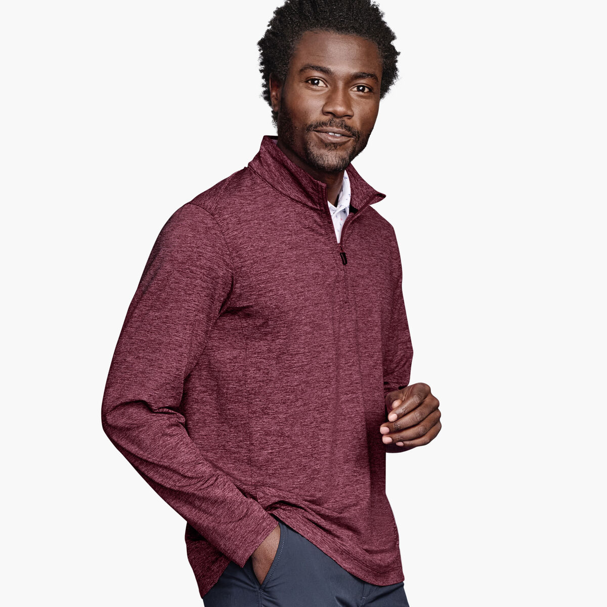 XC4® Heathered Performance Quarter-Zip image number null