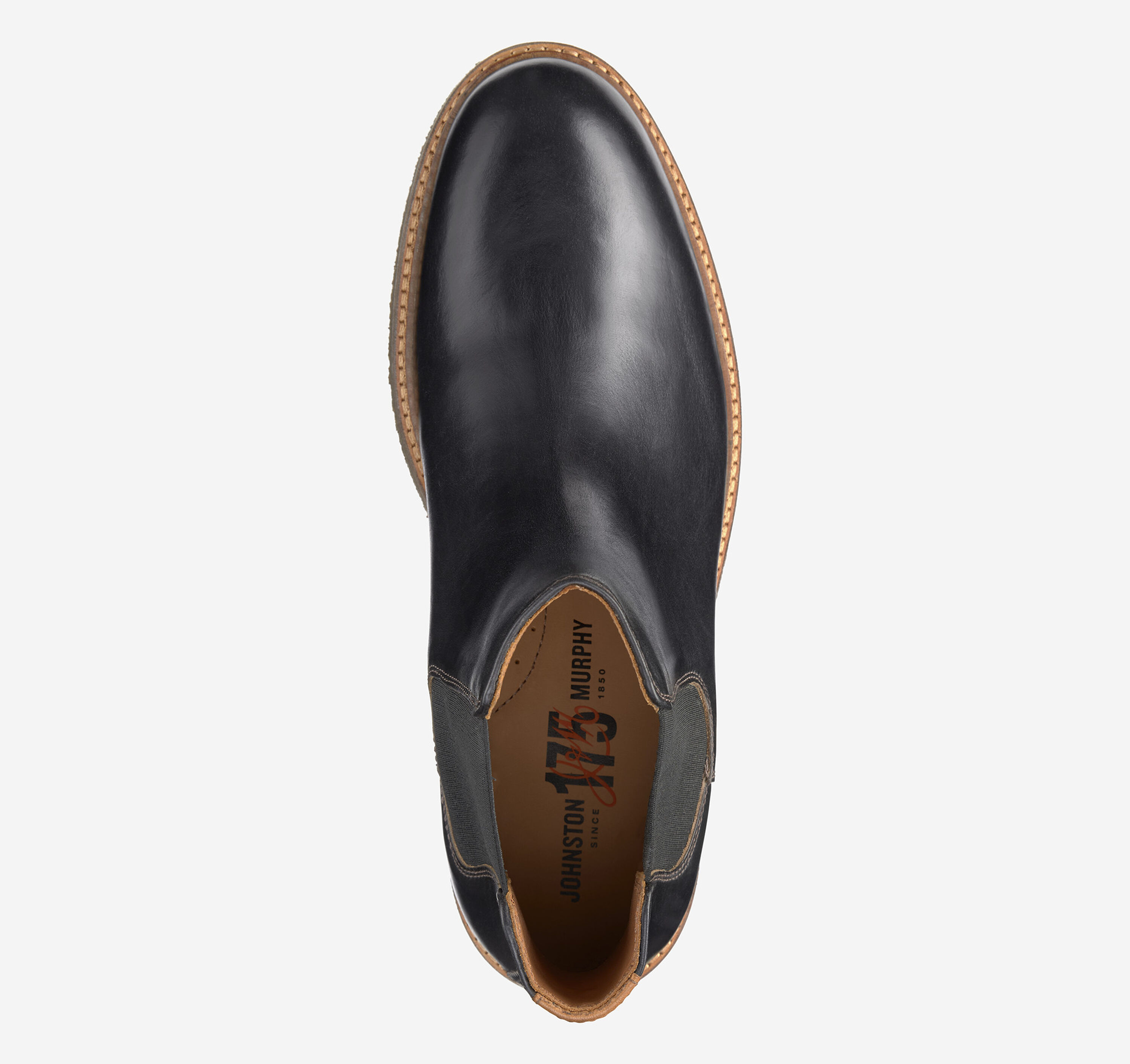 Johnston & Murphy Calder 175th Anniversary Black Leather Chelsea Boot Size 10.5 Johnston & Murphy Calder Plain Toe Chelsea Boot (Men  main image 2