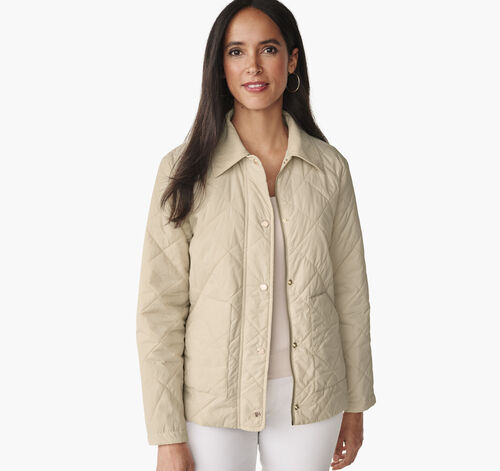 Diamond Quilt Jacket - Cream
