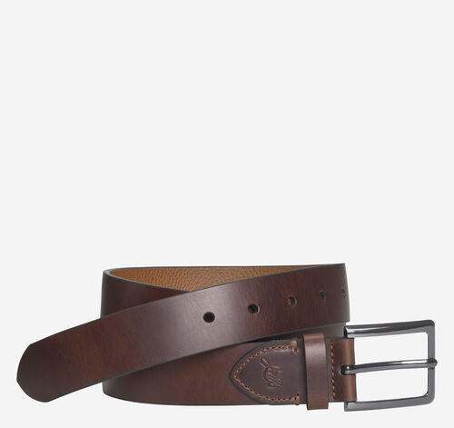 Westmore Flat-Edge Leather Belt - Brown