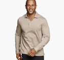 Herringbone Long-Sleeve Polo image number null