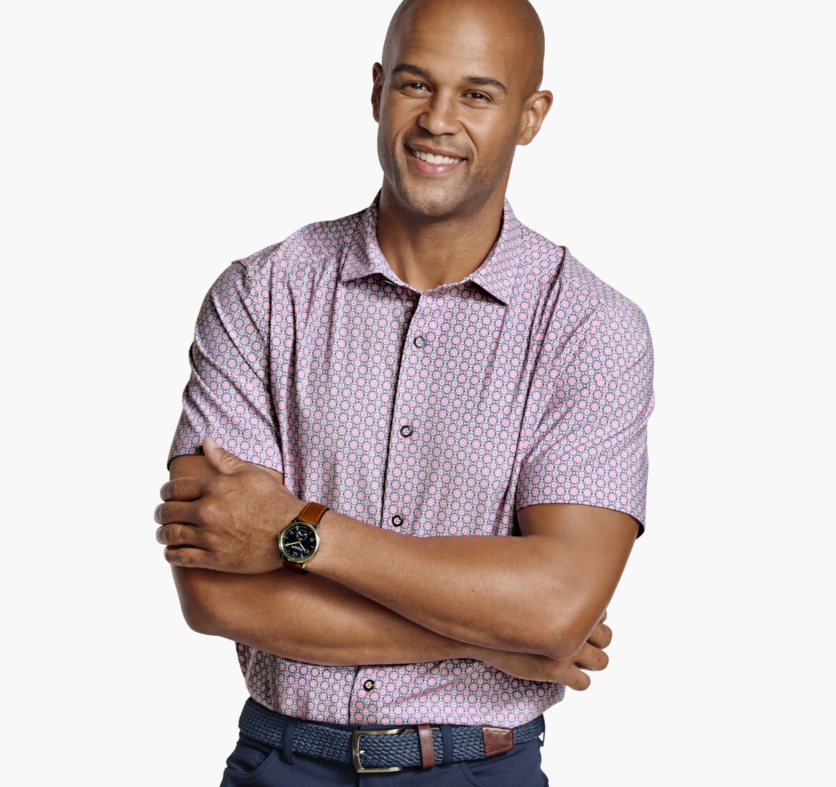 XC+&trade; Motion Short-Sleeve Print Knit Shirt image number null