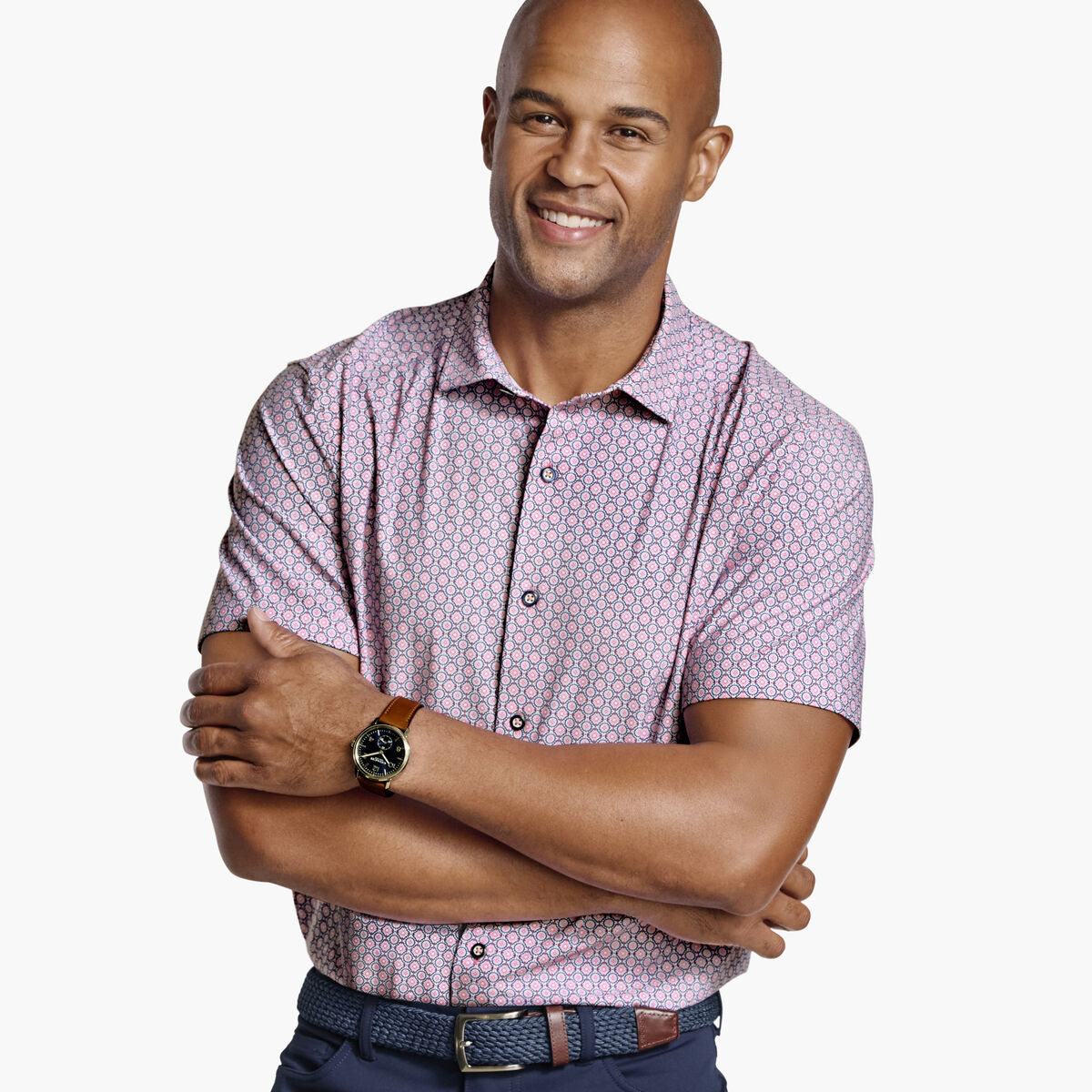 XC+&trade; Motion Short-Sleeve Print Knit Shirt image number null