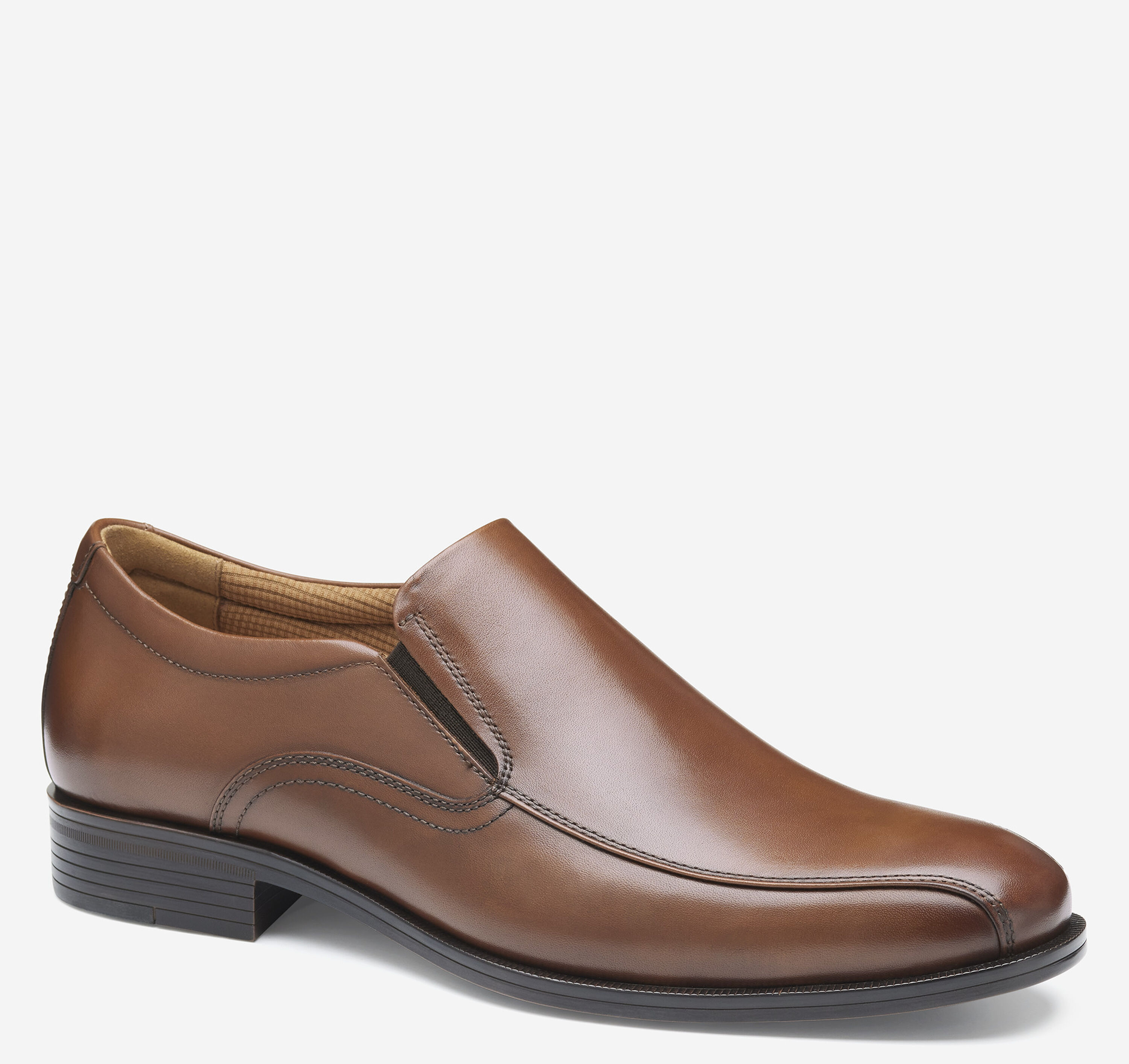 mens loafer dress shoes brown Adler Chocolate Brown Pebble Leather Lug Penny Loafers - Leather main image 0