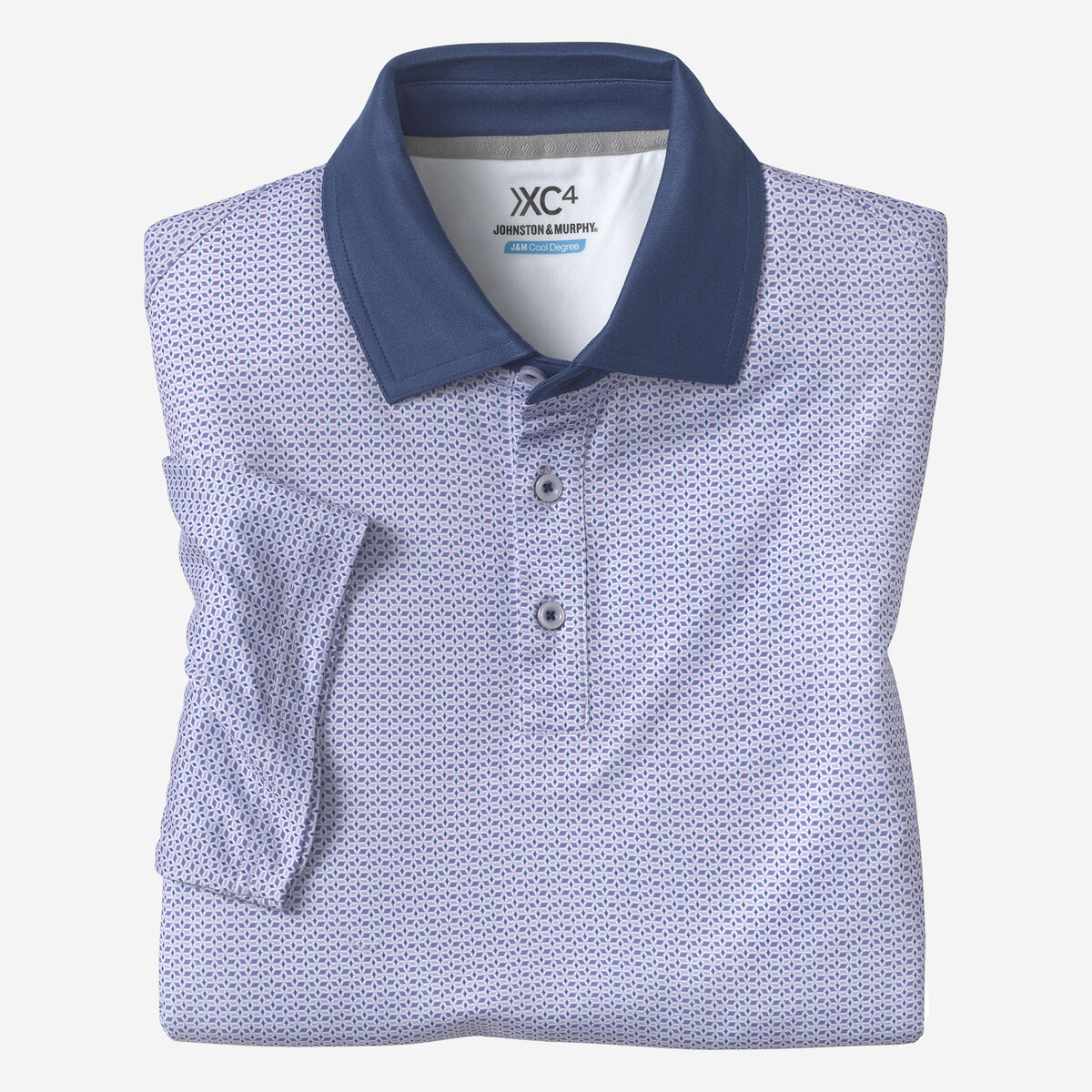 XC4® Performance Solid-Collar Print Polos + Cool Degree™ image number null