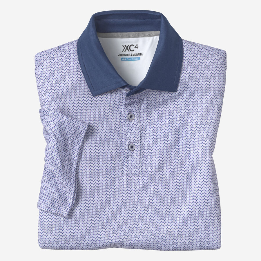 XC4® Performance Solid-Collar Print Polos + Cool Degree™ image number null