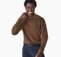 Quincy Ribbed Long-Sleeve Polo image number null