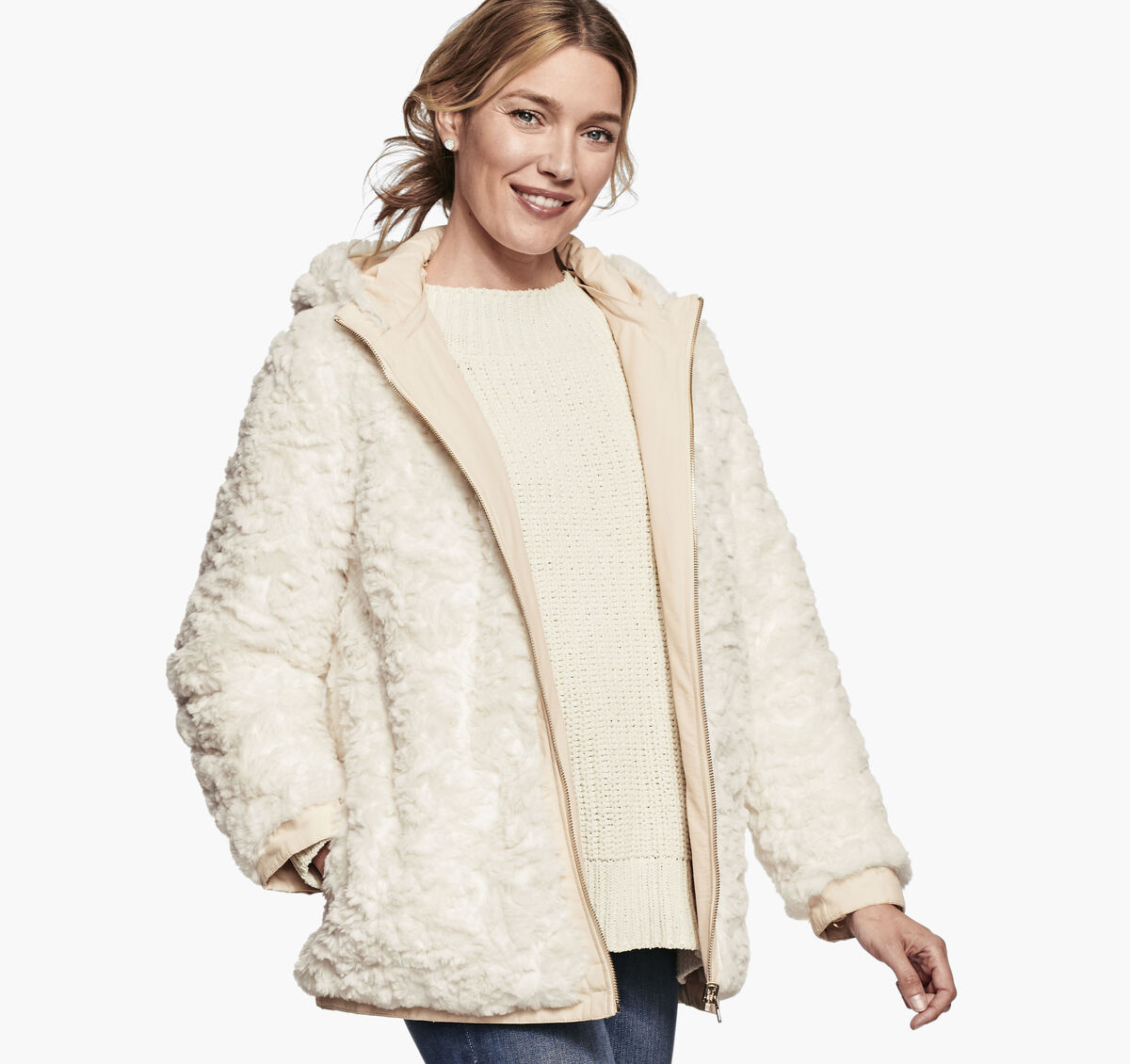 Reversible Faux-Fur Jacket image number null