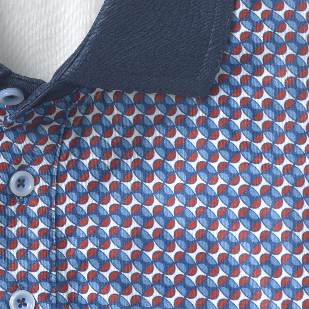 XC4® Performance Solid-Collar Print Polos + Cool Degree™ image number null