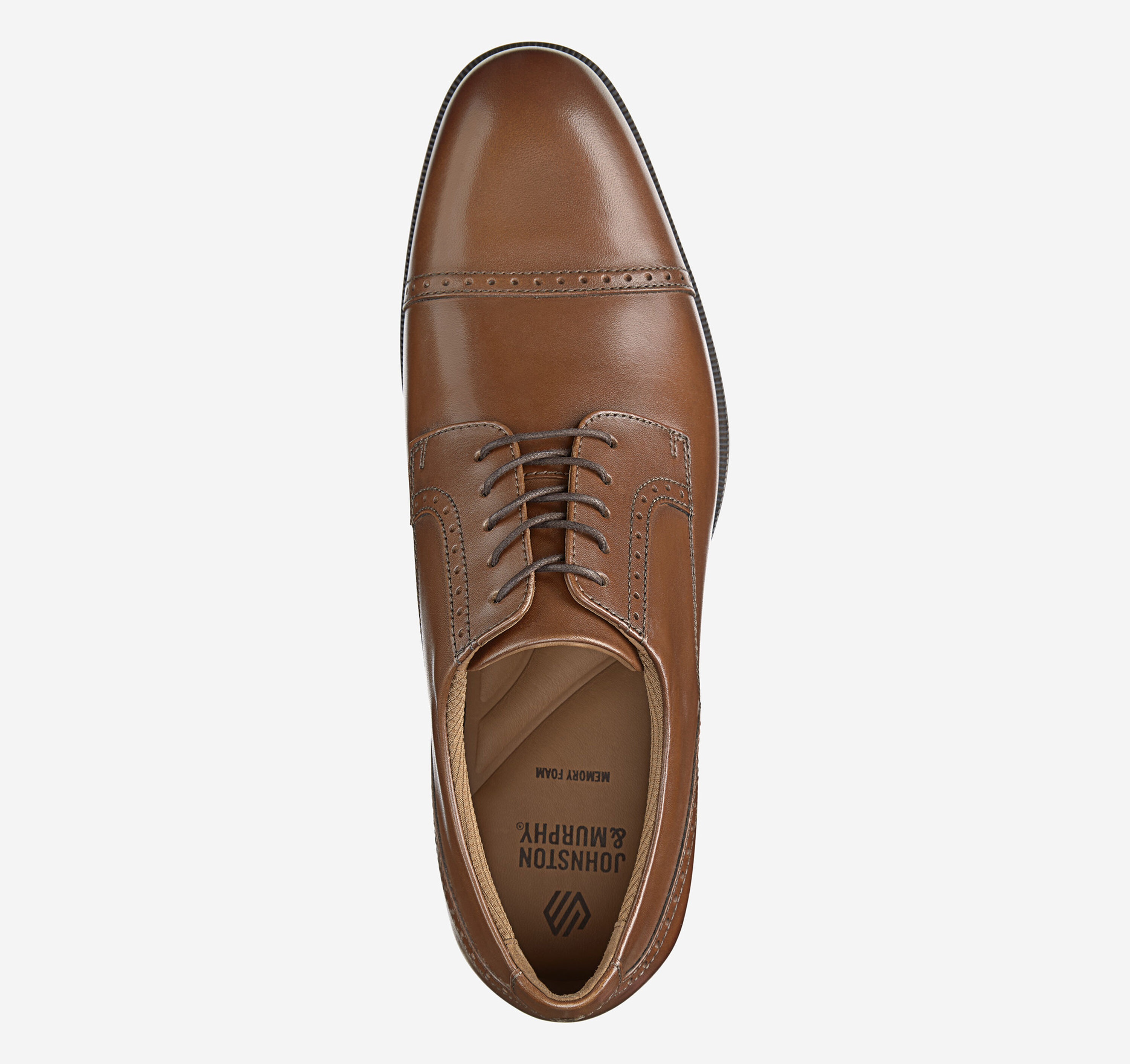 Johnston & Murphy Reeve Cap Toe - Brown - 8