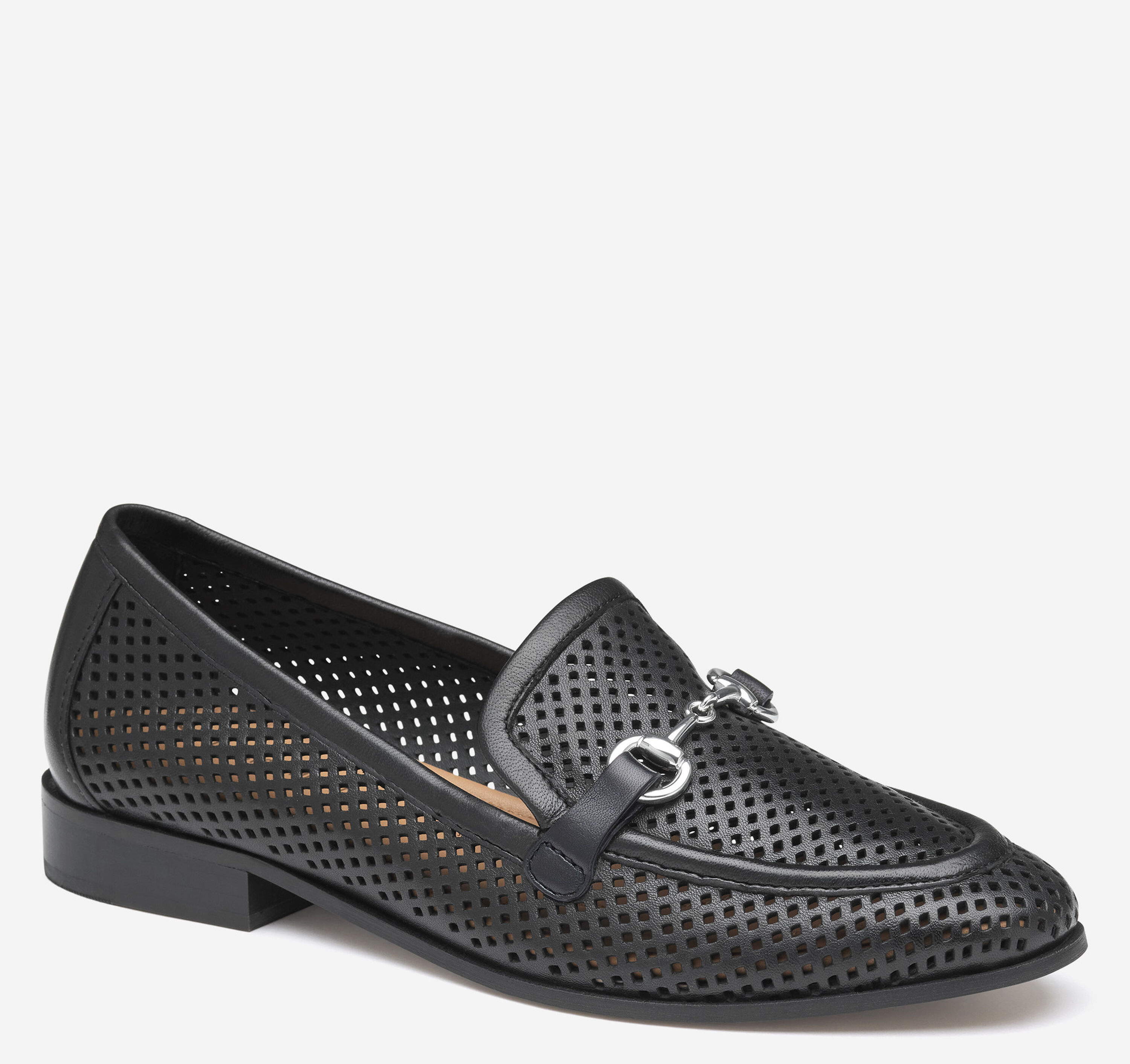 Johnston & Murphy Memory Foam Black Leather Loafer Comfort Shoes Size 9 Amazon.com | Johnston & Murphy Richland Plain Toe Bit Slip  main image 3