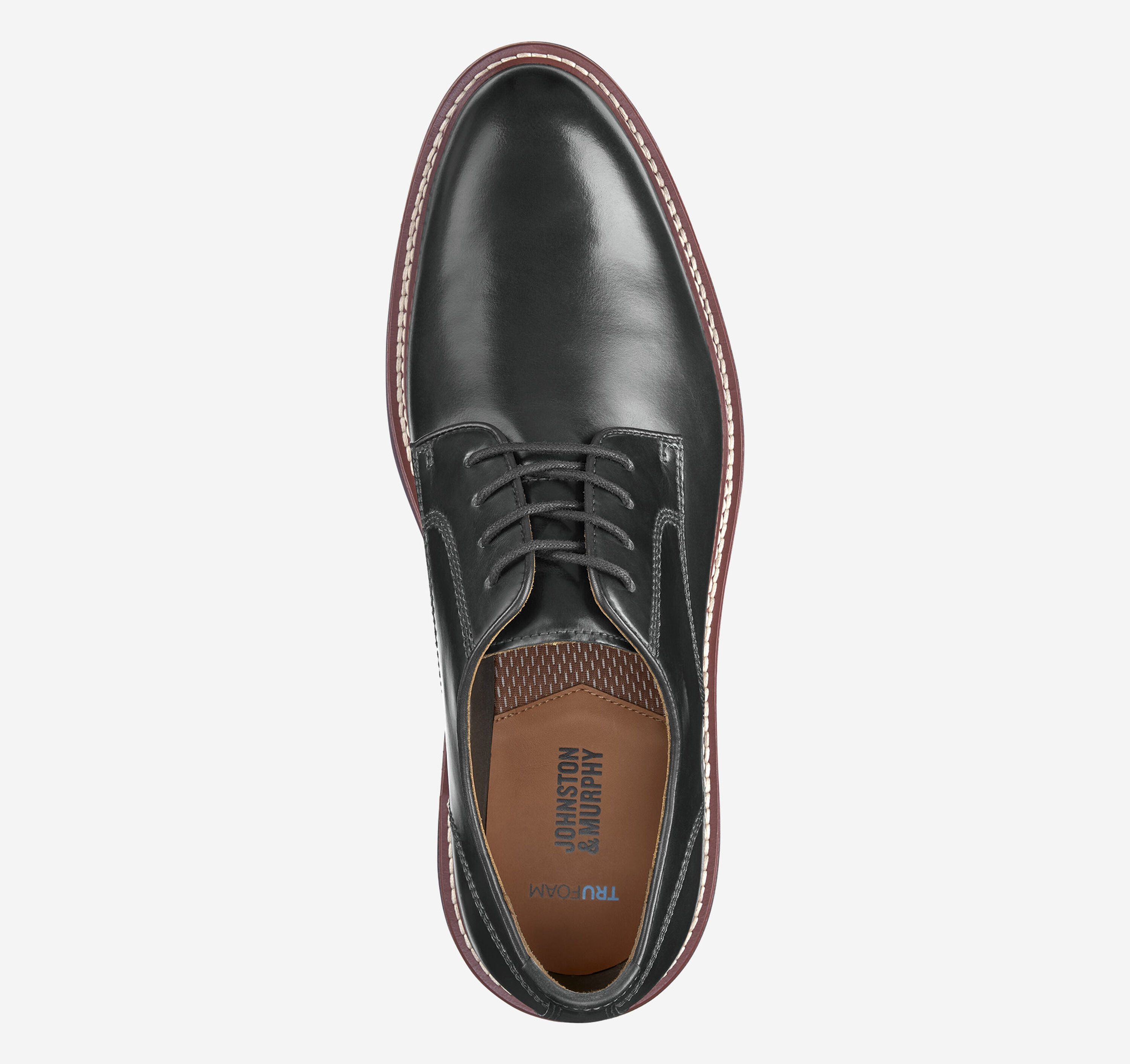 NEW JOHNSTON & MURPHY men\'s upton dress plain toe oxfords in black full grain Johnston & Murphy Men main image 3