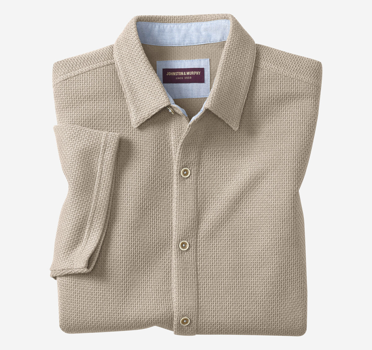 Linden Textured Short-Sleeve Shirt image number null