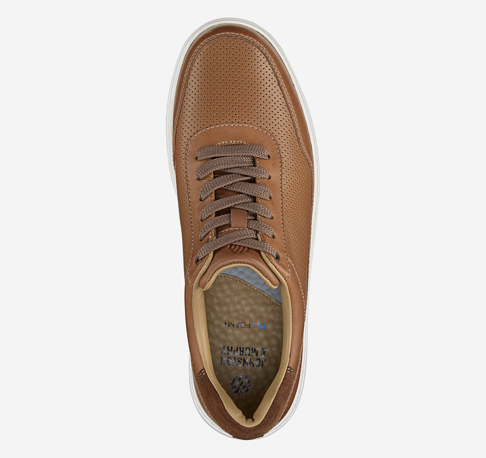 Men's Dawson Perfed U-Throat in Tan Full Grain | Johnston & Murphy