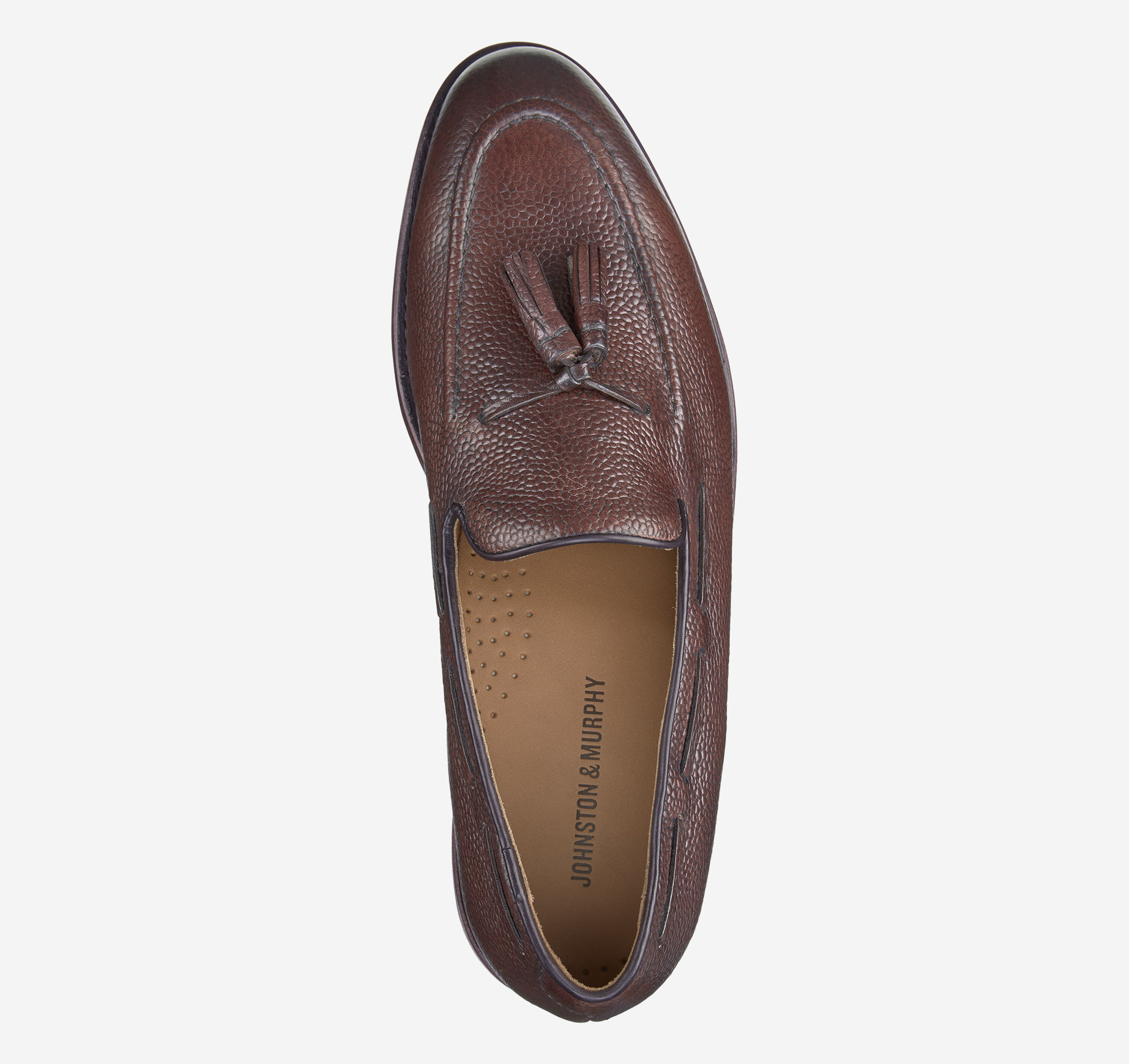 JOHNSTON & MURPHY 9.5 M Men’s Tassel Leather Slip-On Loafers Mahogany Men main image 3
