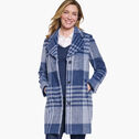 Brushed Plaid Coat image number null