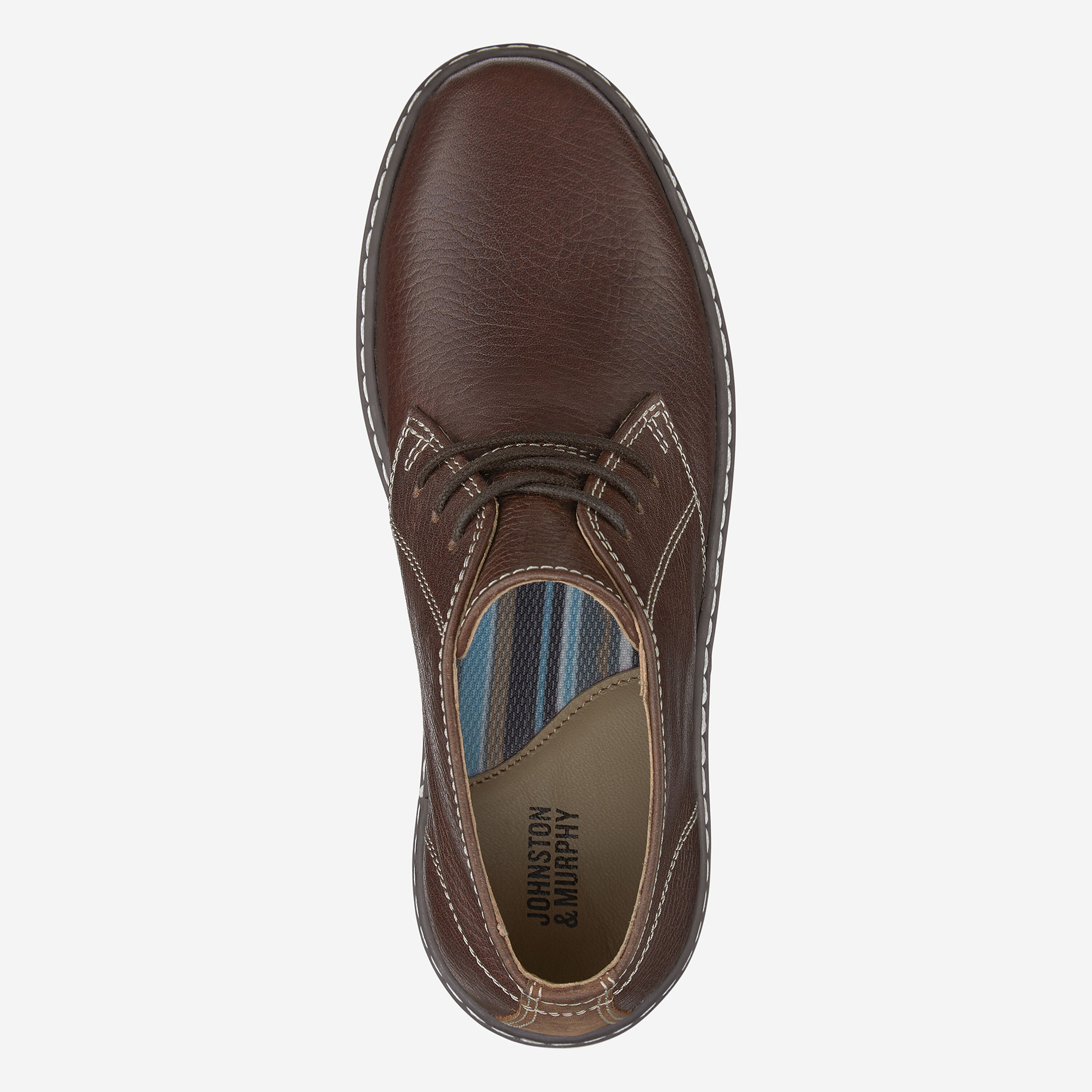 Johnston & Murphy Big Kid McGufffey Brown Chukka Boots Polished Leather Boys 6.5 Big Kid McGuffey Chukka | Johnston & Murphy main image 2