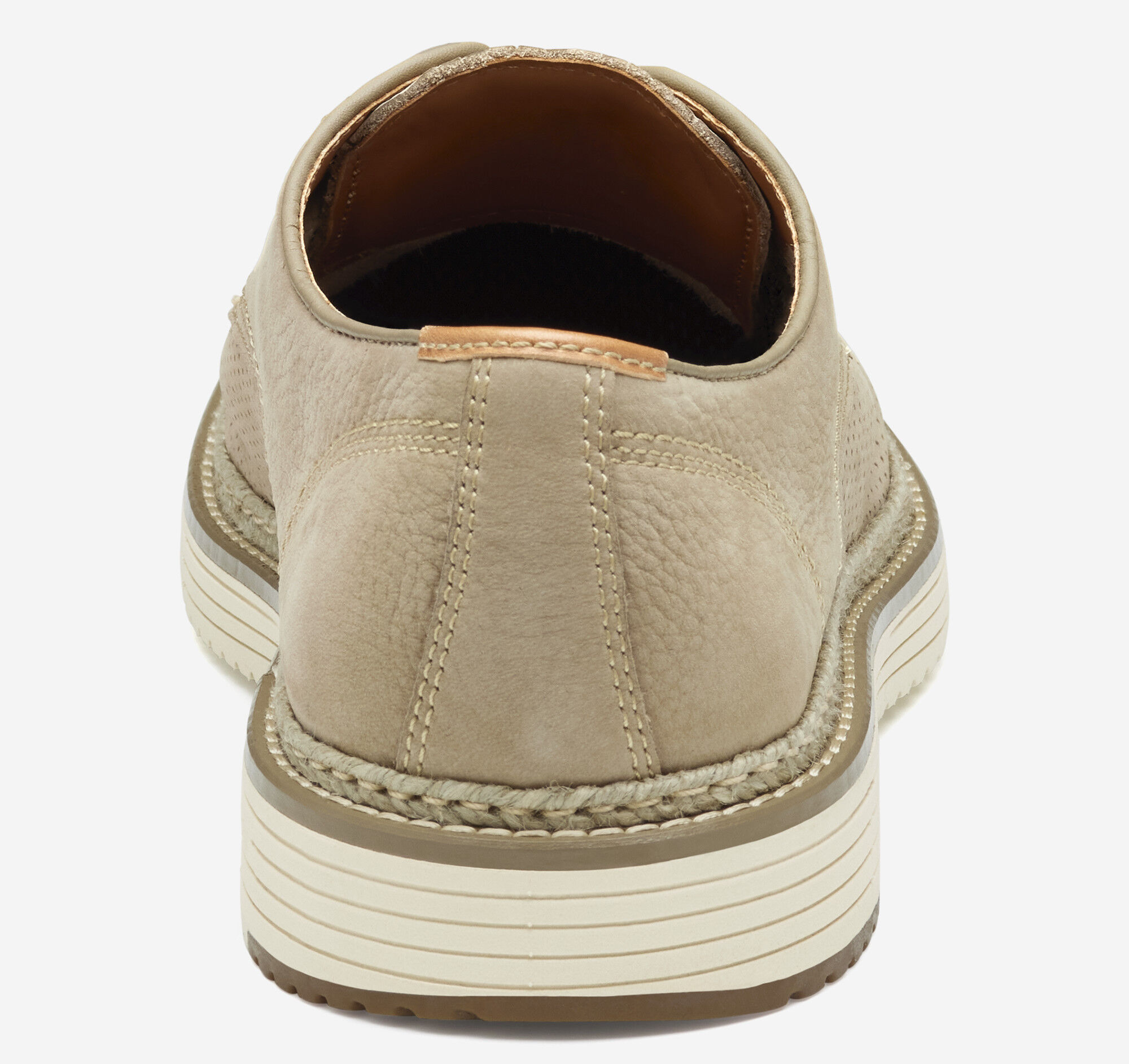 Men's Upton Perfed Plain Toe in Taupe Nubuck | Johnston & Murphy