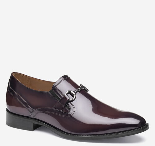 Richland Plain Toe Bit Loafer - Burgundy Brush-Off Leather
