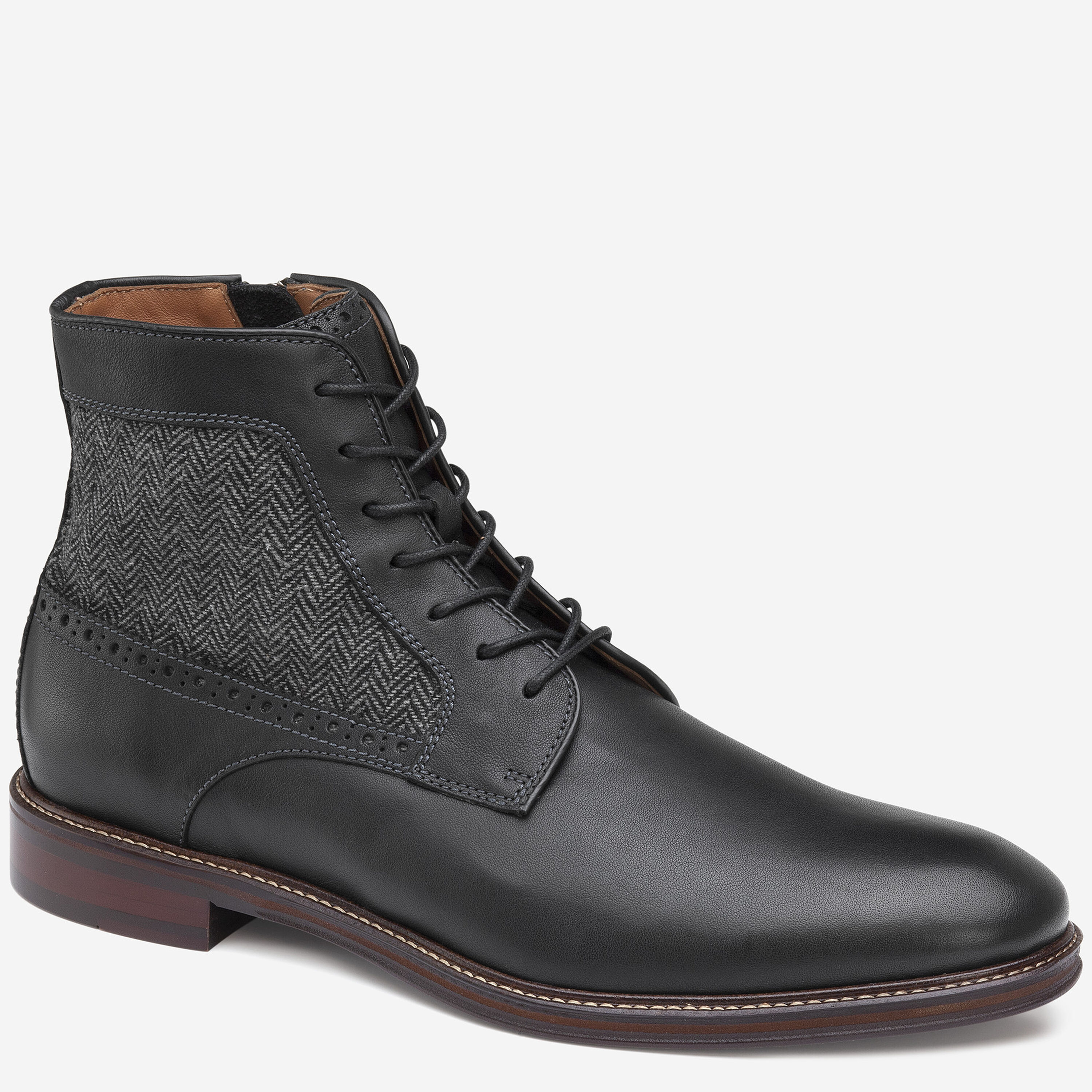 J&M Men\'s Boots Warner Cap Toe Zip Boot size 9.5 Zip M Brown Boots for Men for sale | eBay main image 3