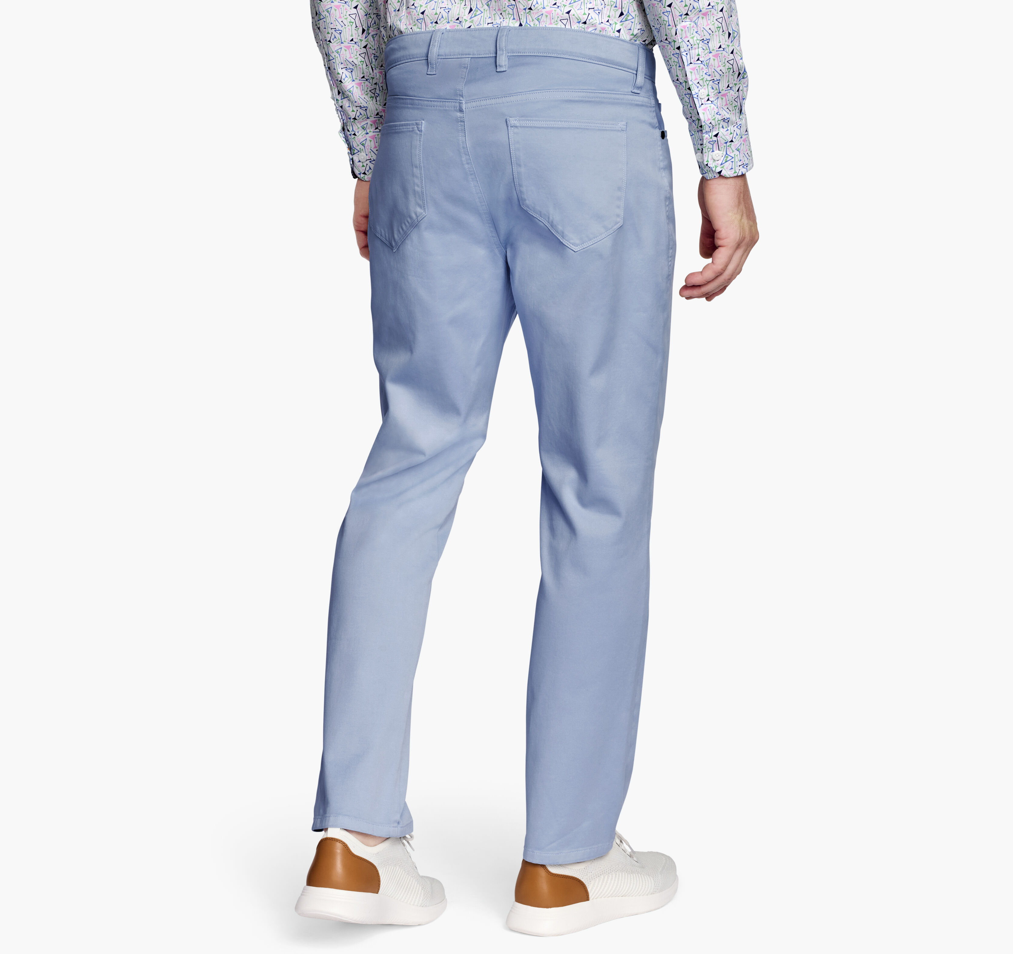 Men's Five-Pocket Pants in Blue | Johnston & Murphy