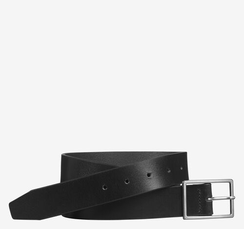 Polished-Nickel Buckle Belt - Black
