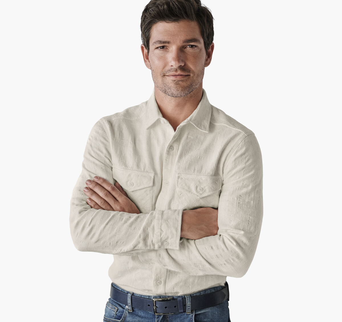 Textured Shirt Jacket image number null