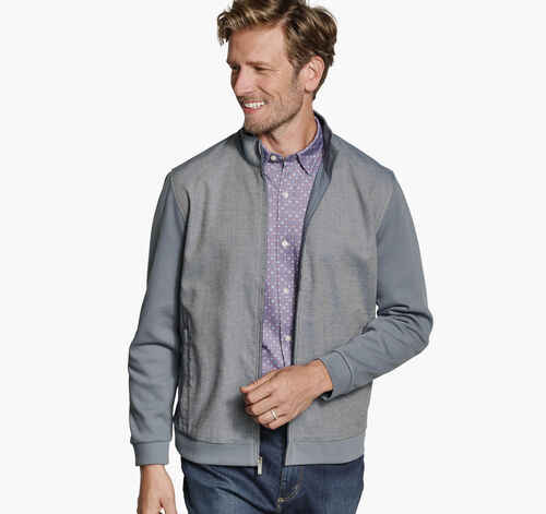 Heathered Full-Zip - Blue Heather