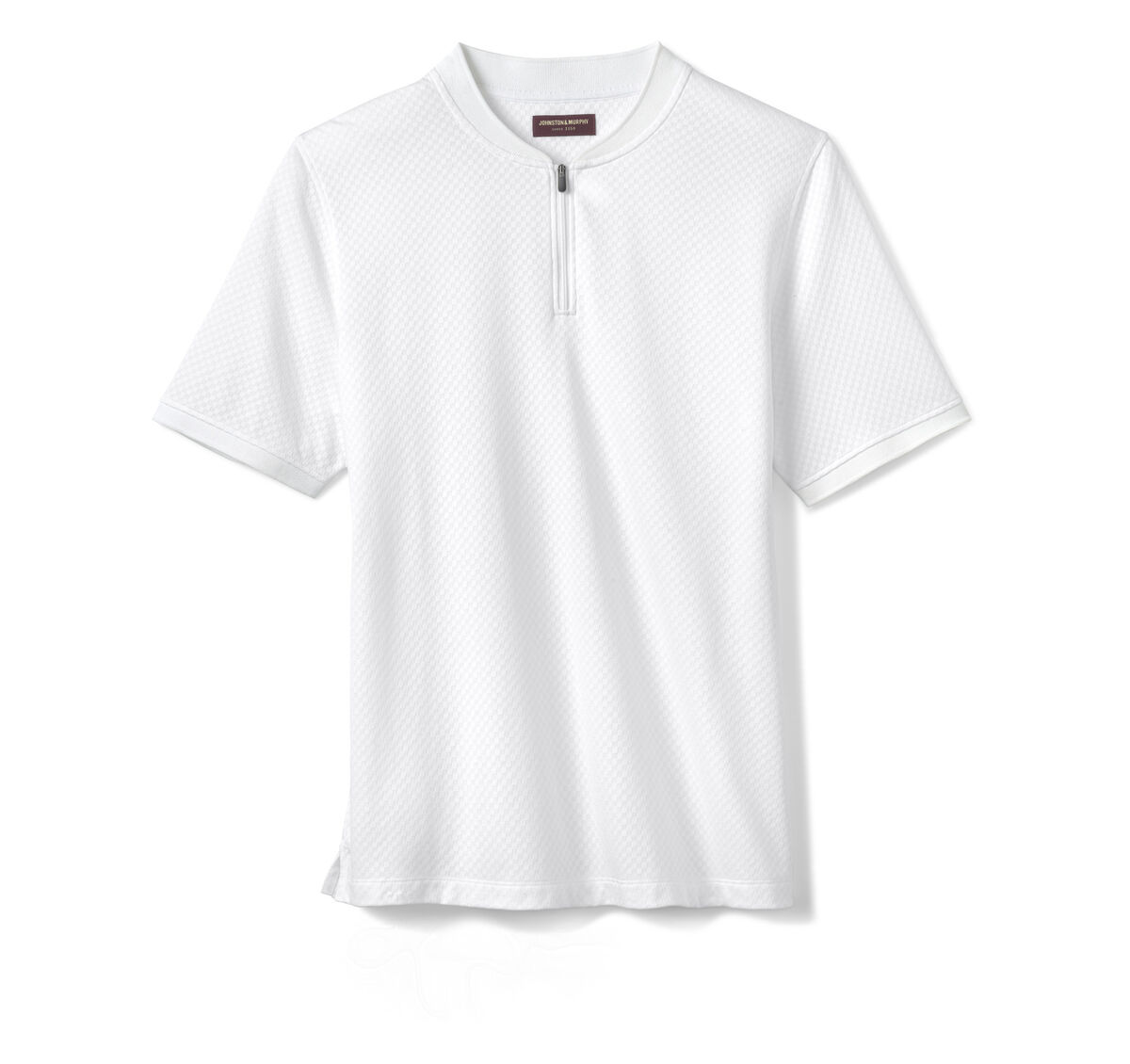 Gavin Zip Jacquard Polo image number null