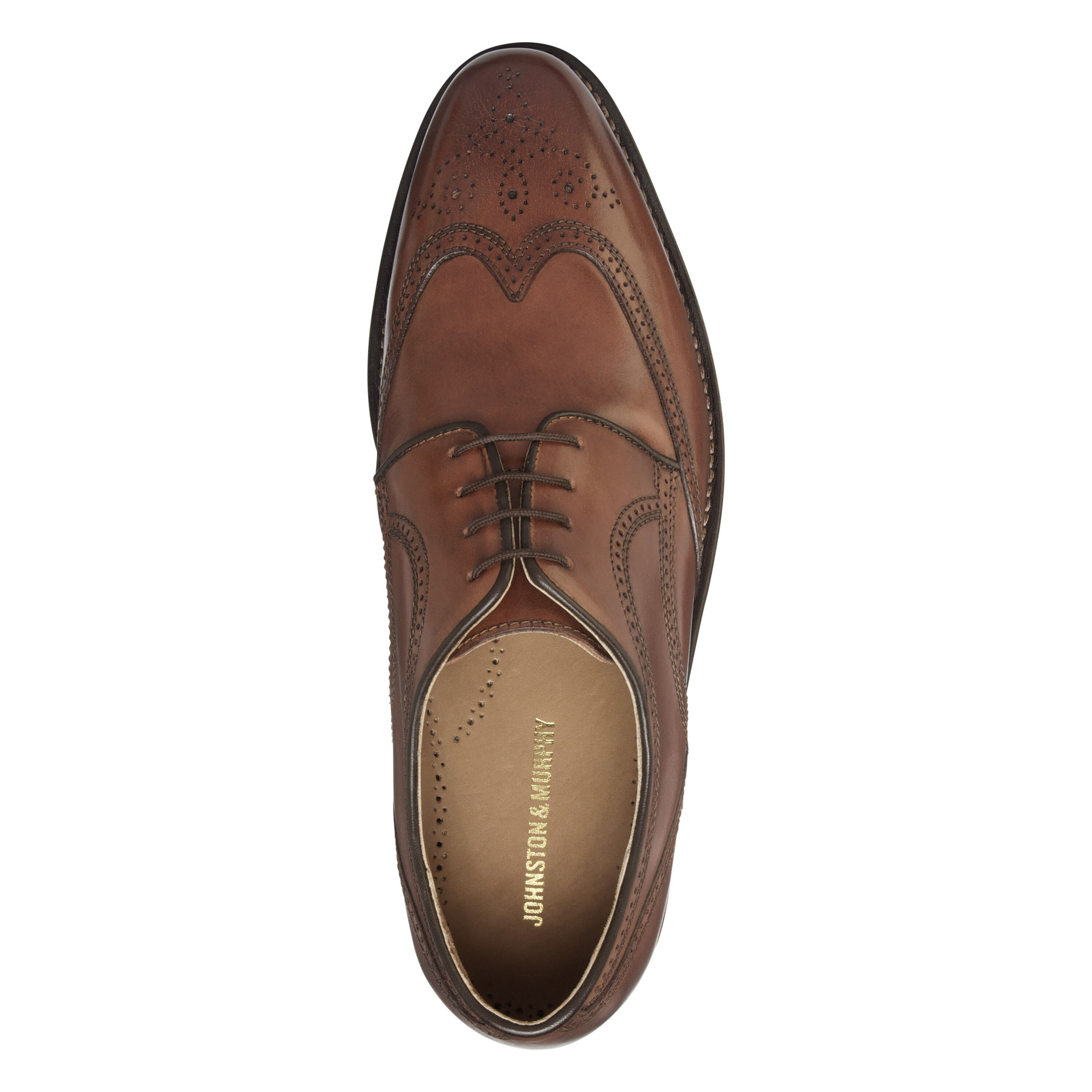 Johnston & Murphy Aristocraft Men\'s Wingtip Brogue Dress Shoes Sz 8.5 D Leather Johnston Murphy Crown Aristocraft Shell Cordovan Brogue  main image 3