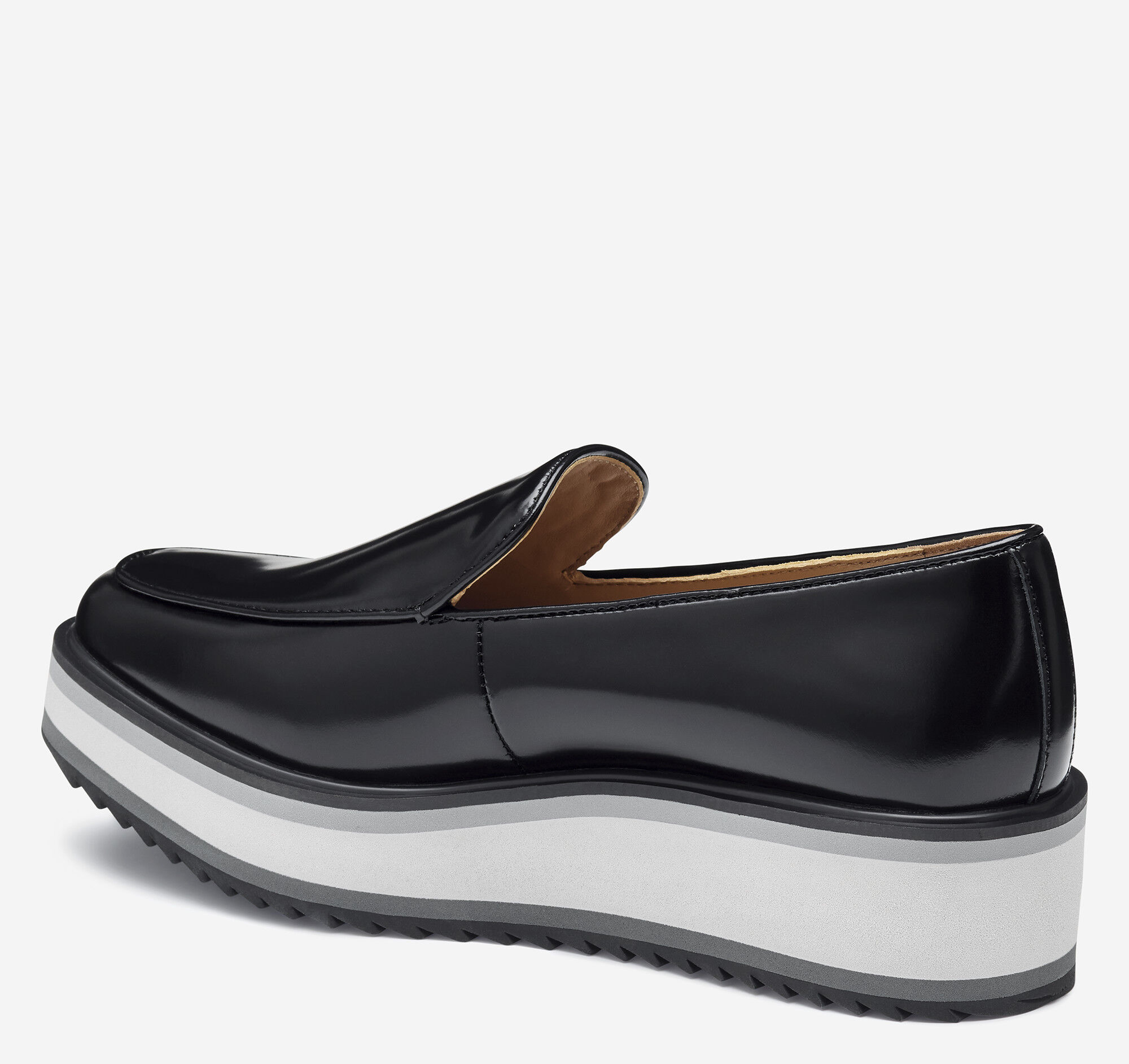 Women's Gracelyn Venetian in Black Antiqued Calfskin | Johnston