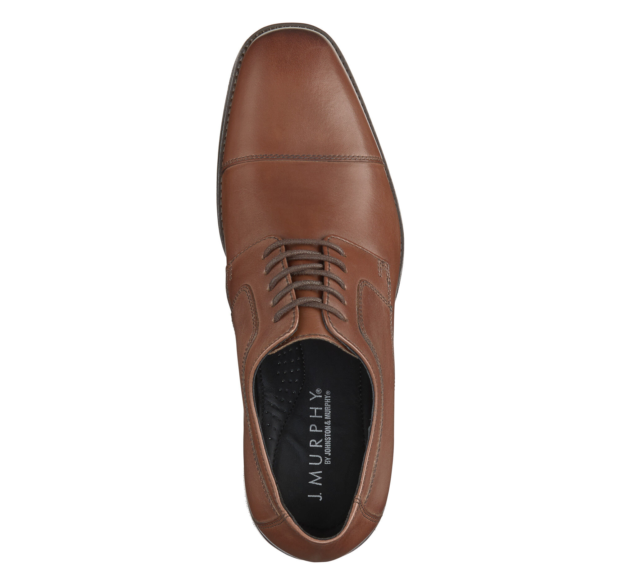 Men's Novick Cap Toe in Tan Italian Calfskin | Johnston & Murphy