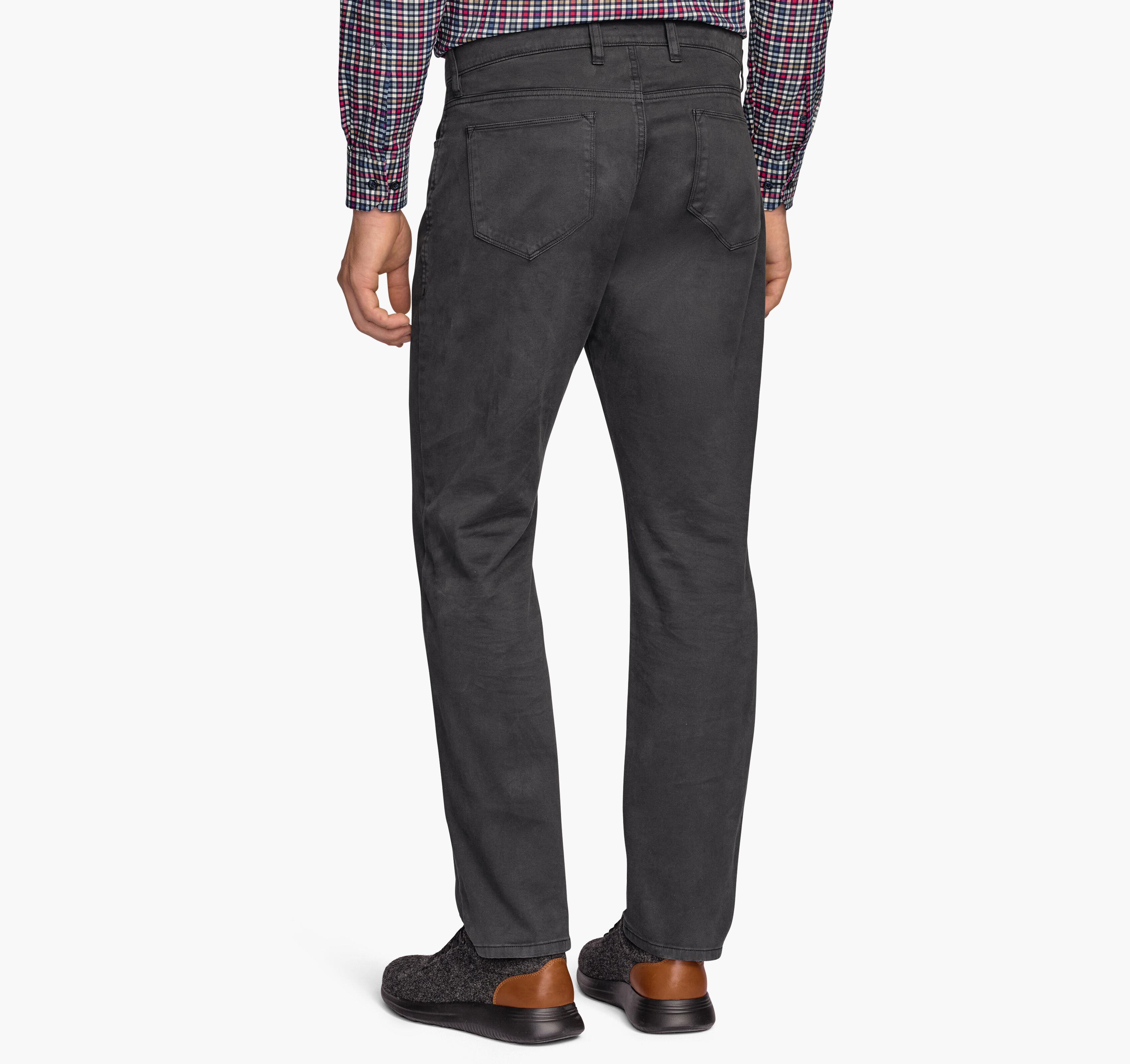 Men's Five-Pocket Pants in Black | Johnston & Murphy