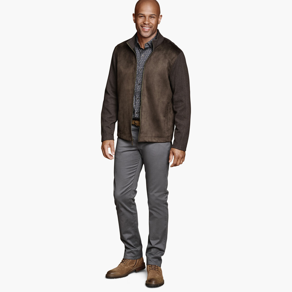 Faux-Suede Full-Zip image number null