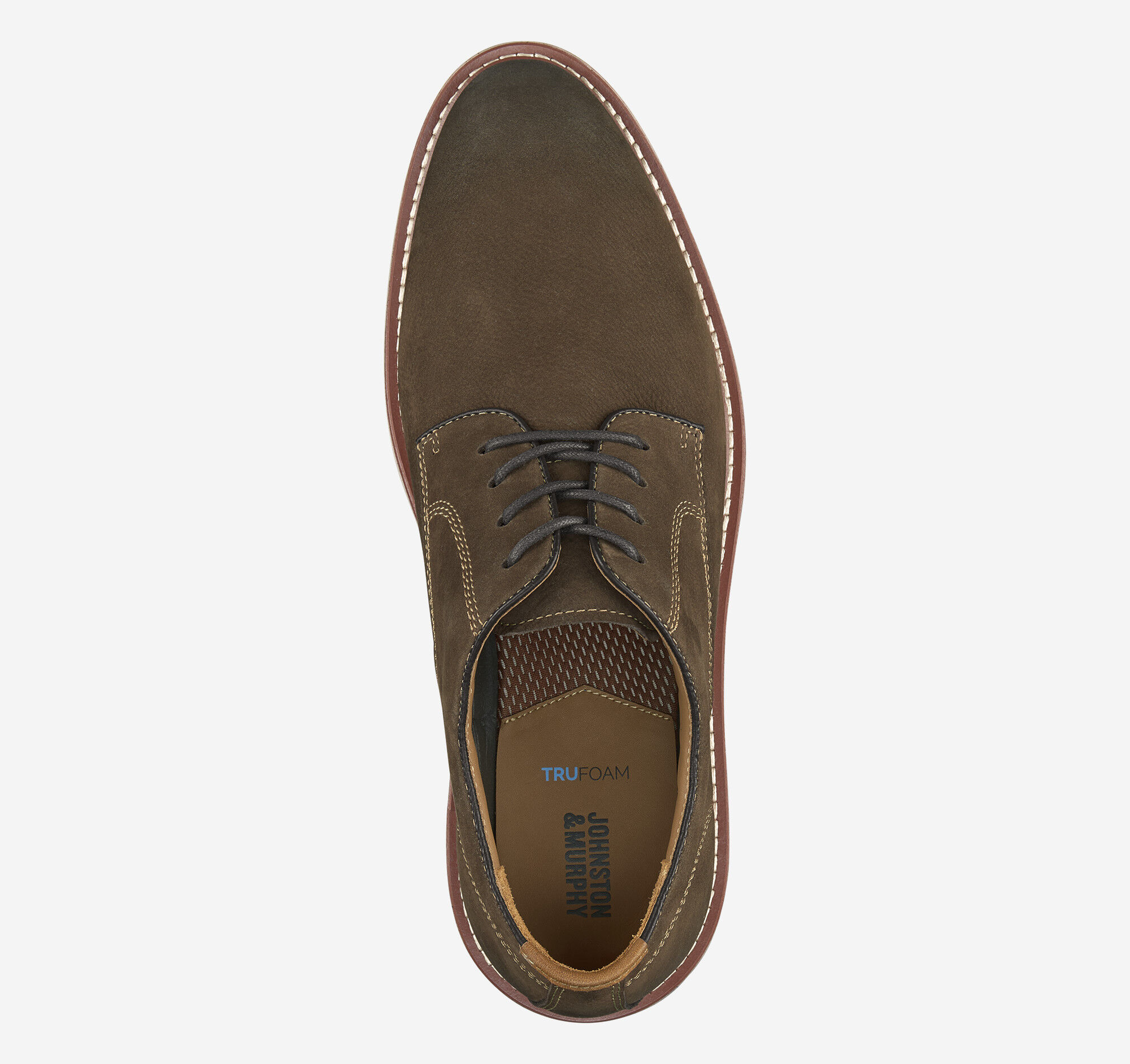 Men's Upton Plain Toe in Dark Brown Nubuck | Johnston & Murphy
