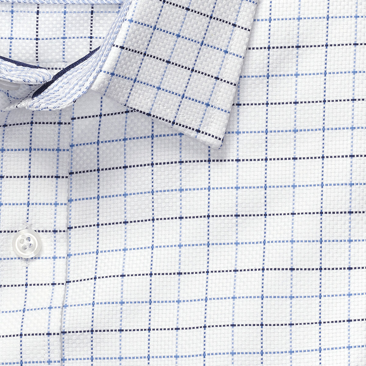 Dotted Windowpane Dress Shirt image number null